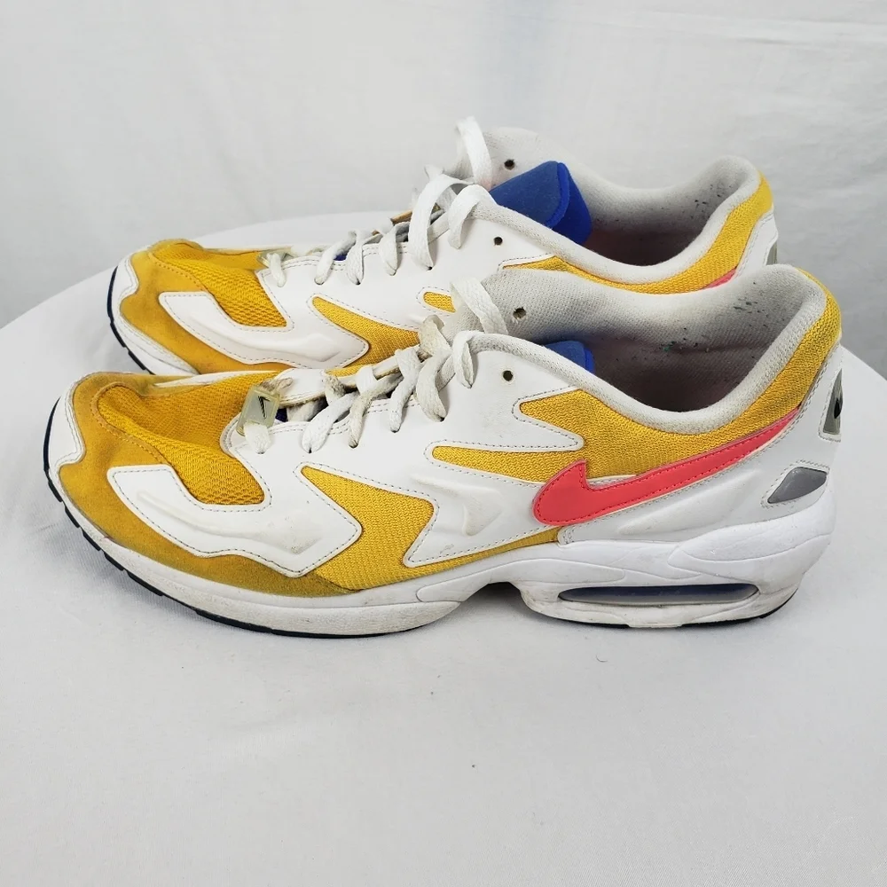 Nike Air Max 2 Light Yellow and White Running Athletic Shoes Sz 11